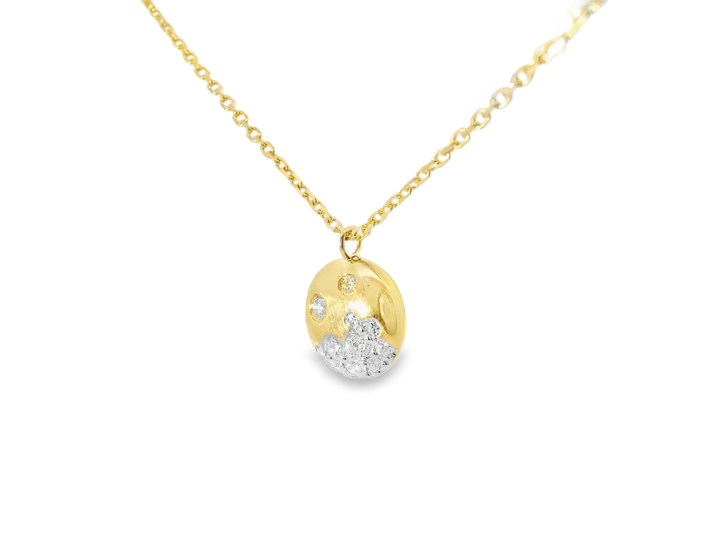 0.23CT Diamond Pendant 14k Yellow Gold