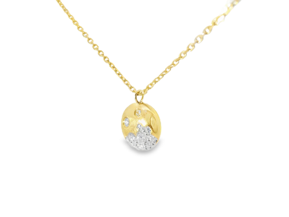 0.23CT Diamond Pendant 14k Yellow Gold