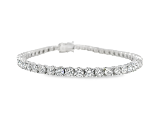 6.41CT Lab Diamond Bracelet 14k White Gold