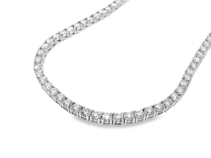 8.91CT Lab Diamond Necklace 14k White Gold