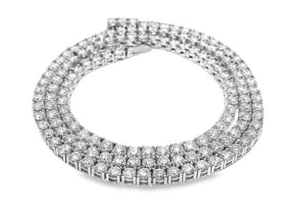 8.91CT Lab Diamond Necklace 14k White Gold