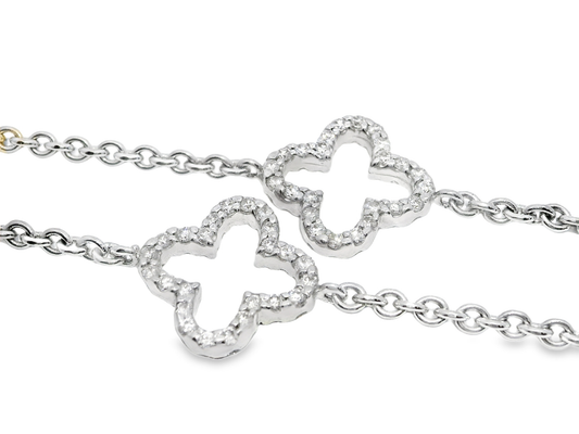 2.80CT Diamond Necklace 14k White Gold