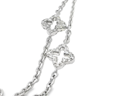 2.80CT Diamond Necklace 14k White Gold