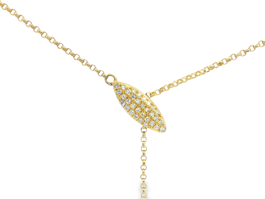 0.09Ct diamond Pendant 14k Yellow Gold