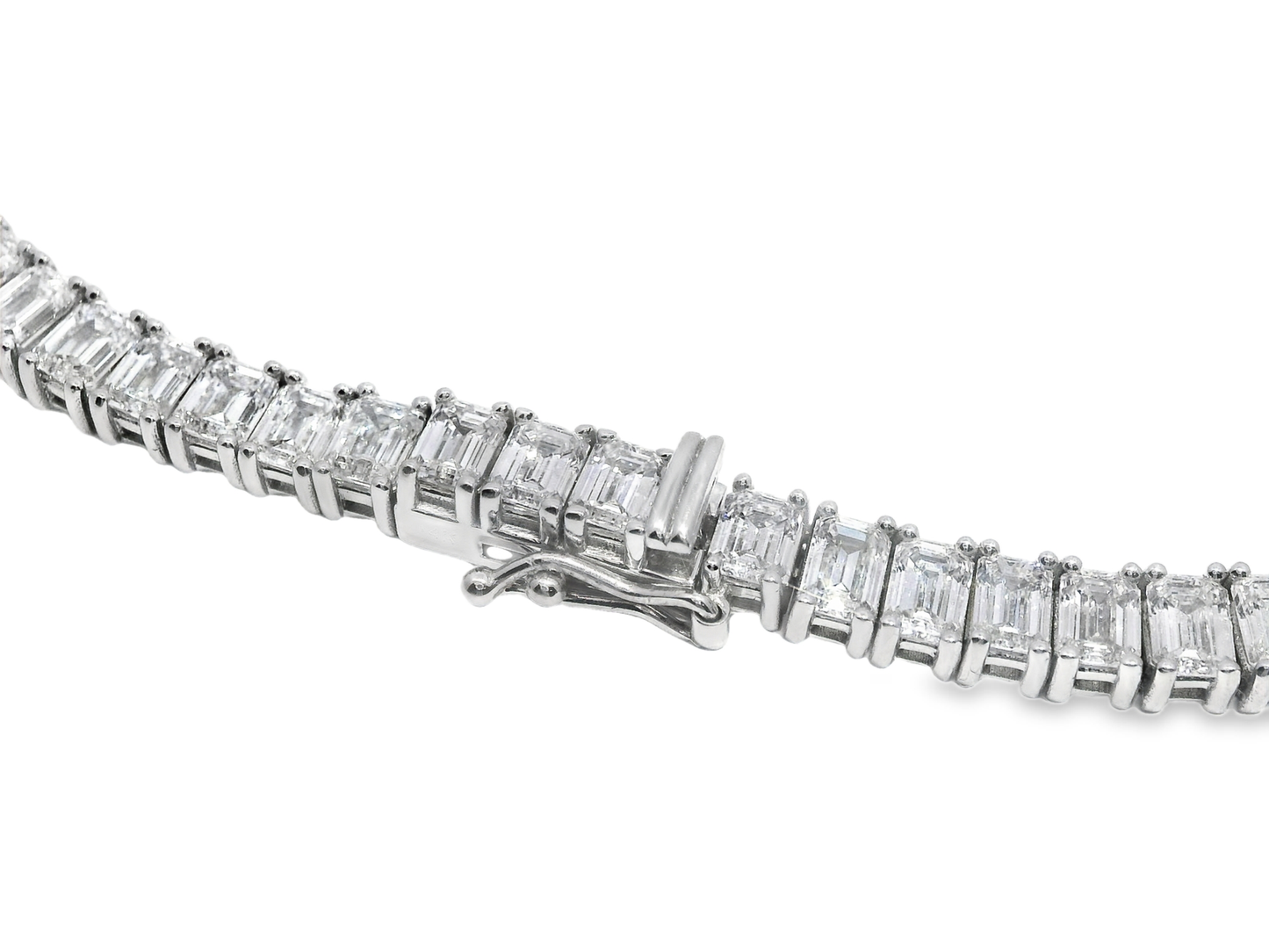 58.52Ct Lab Diamond Necklace 14k White Gold