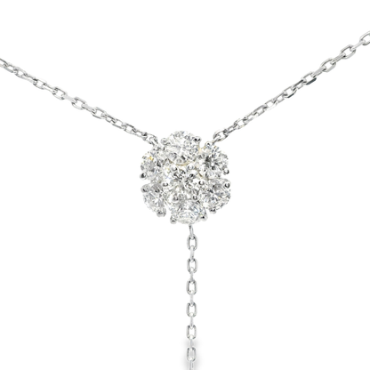 1.21Ct Diamond Pendant 14k White Gold