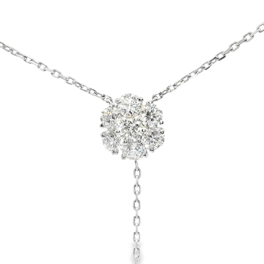 1.21Ct Diamond Pendant 14k White Gold