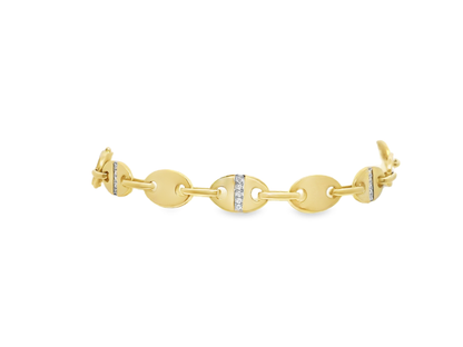 0.19CT Diamond Bracelet 14k Yellow Gold