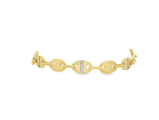 0.19CT Diamond Bracelet 14k Yellow Gold