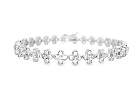 1.06CT Diamond Bracelet 14k White Gold