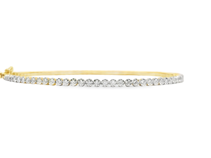 0.59Ct Diamond 1.04Ct Emerald Bracelet 14k Yellow Gold