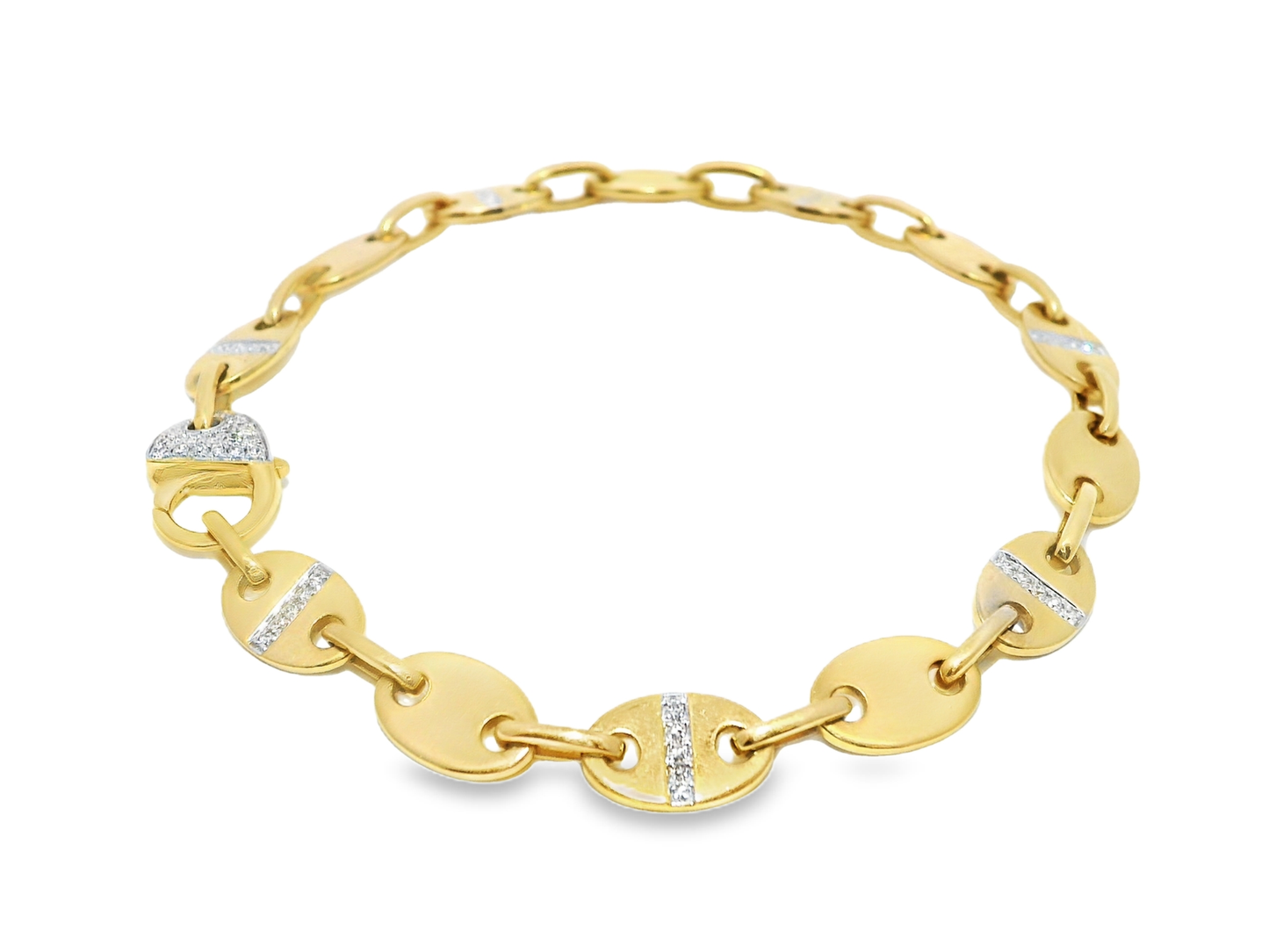 0.19CT Diamond Bracelet 14k Yellow Gold