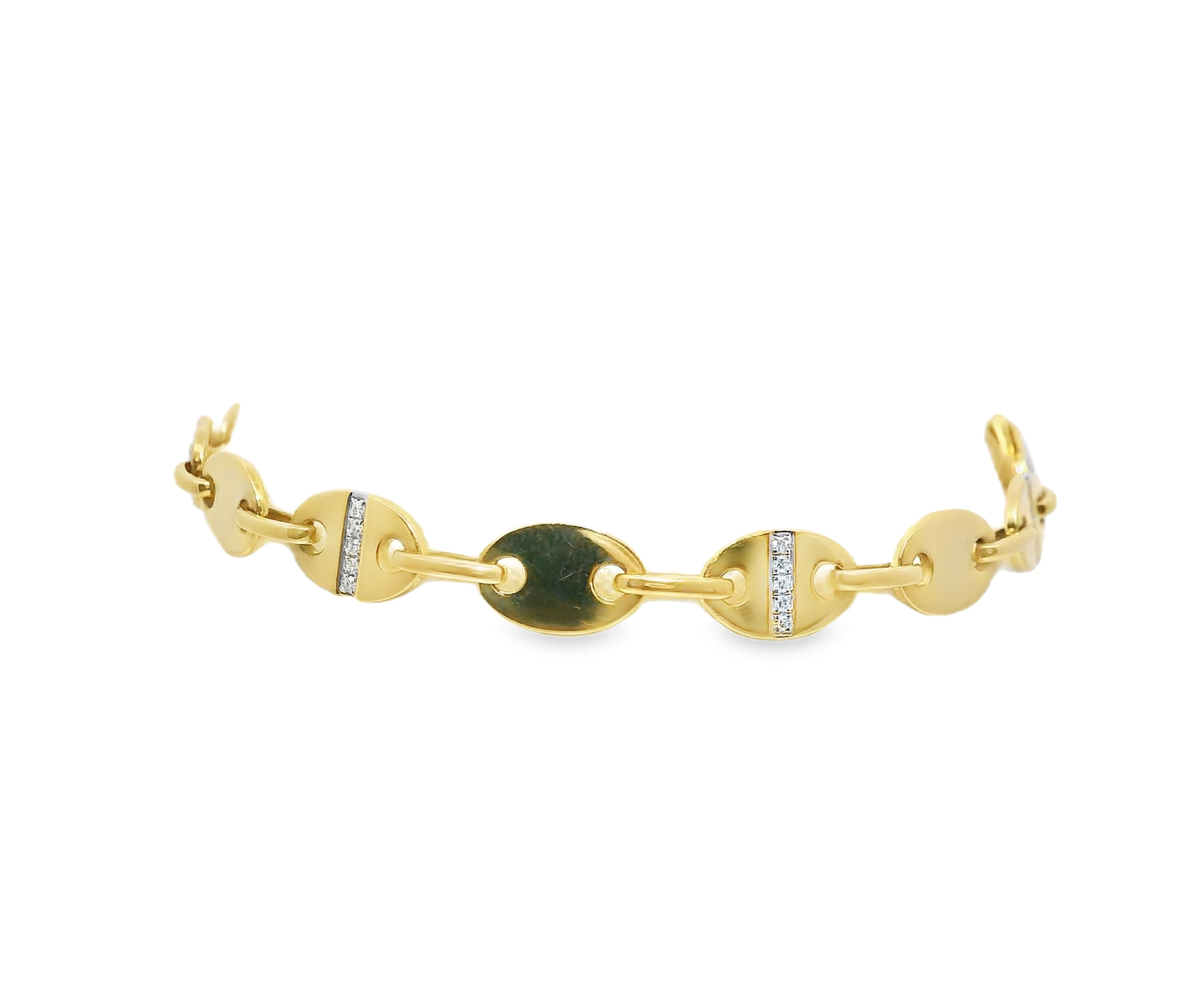 0.19CT Diamond Bracelet 14k Yellow Gold