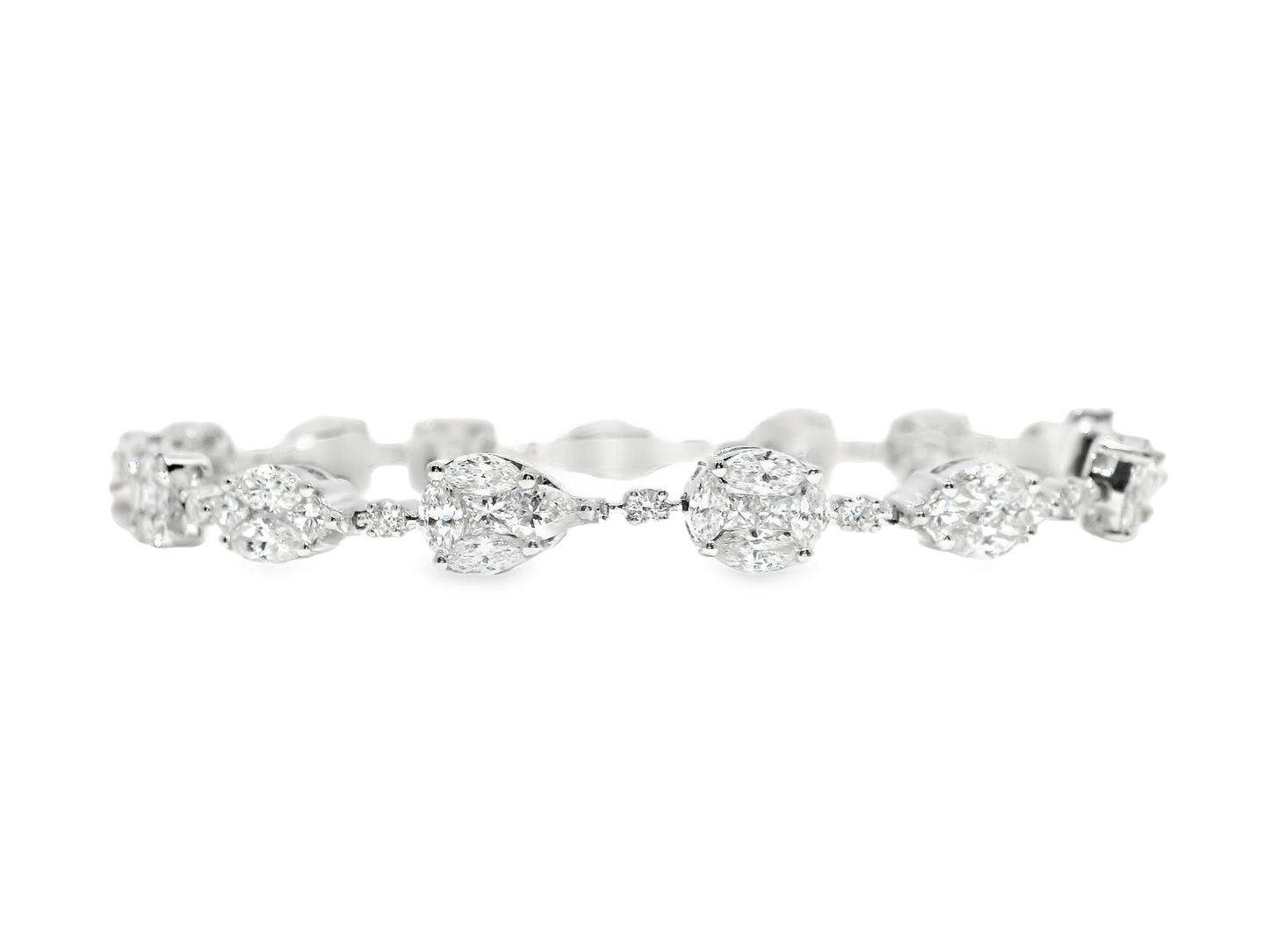 5.53CT Diamond Bracelet 18k White Gold