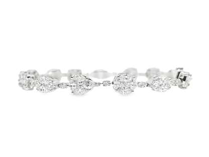 5.53CT Diamond Bracelet 18k White Gold