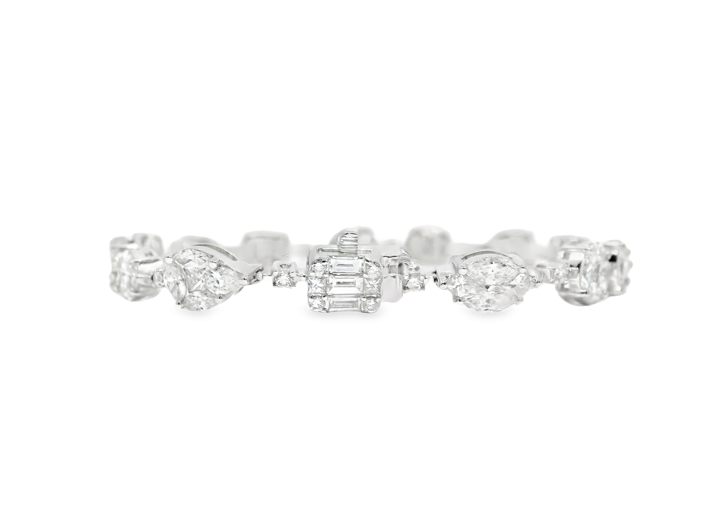 5.53CT Diamond Bracelet 18k White Gold