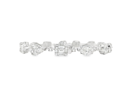 5.53CT Diamond Bracelet 18k White Gold