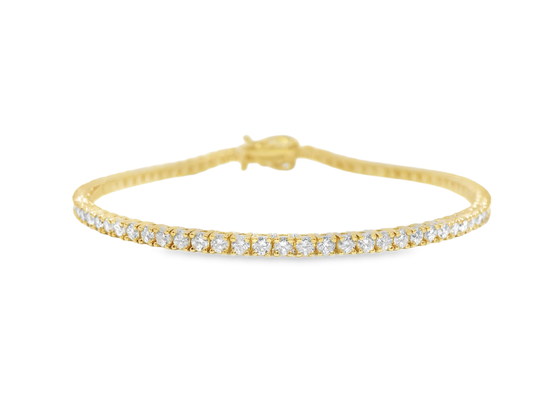 2.69CT Diamond Bracelet 14k Yellow Gold