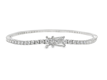 2.91Ct diamond Bracelet 14k White Gold