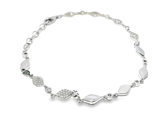 0.66CT Diamond Bracelet 14k White Gold