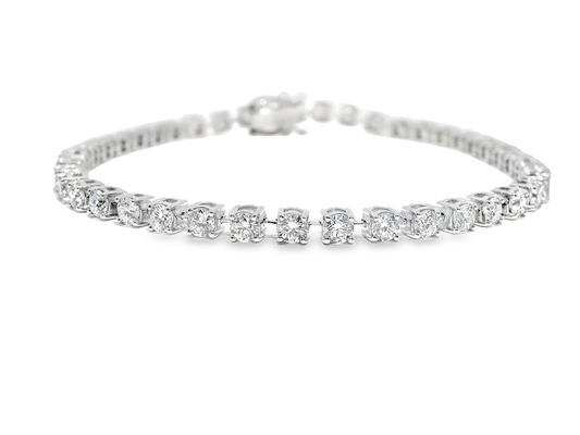 4.05Ct Diamond Bracelet 14k White Gold