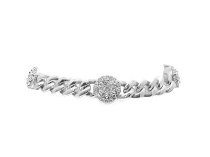 2.41CT Diamond Bracelet 14k White Gold
