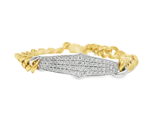 0.92CT Diamond Bracelet 14k Yellow Gold