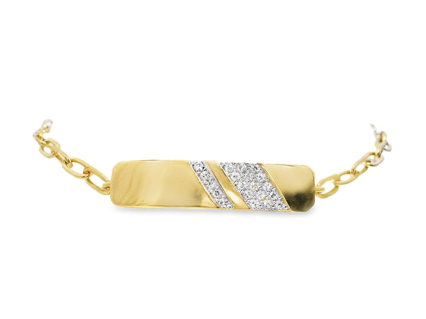 0.16CT Diamond Bracelet 14k Yellow Gold