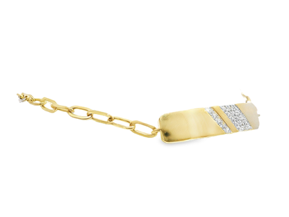 0.16CT Diamond Bracelet 14k Yellow Gold