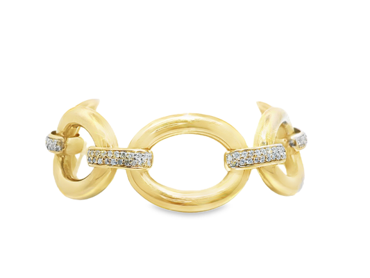 1.65CT Diamond Bracelet 14k Yellow Gold