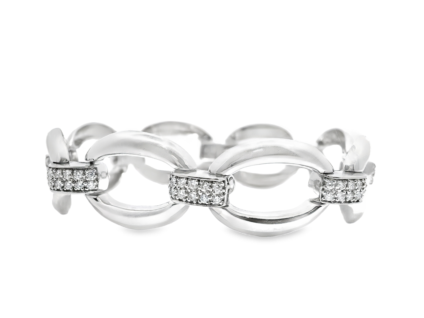 0.94CT Diamond Bracelet 14k White Gold