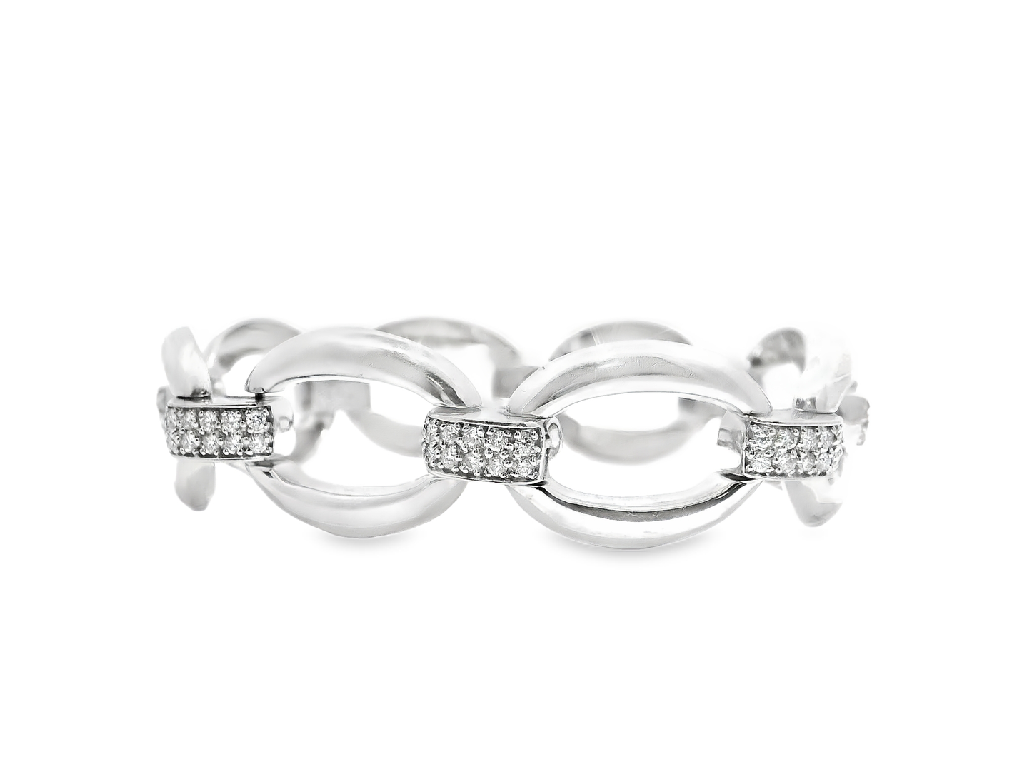 0.95CT Diamond Bracelet 14k White Gold