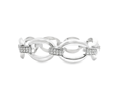 0.95CT Diamond Bracelet 14k White Gold