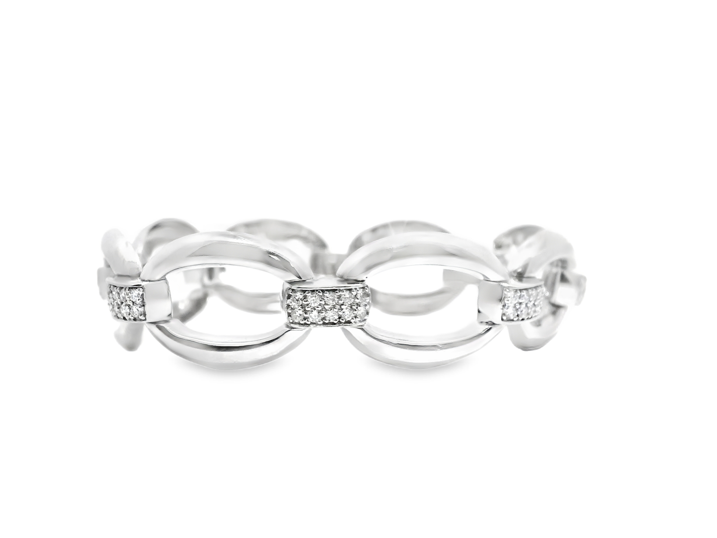 0.95CT Diamond Bracelet 14k White Gold