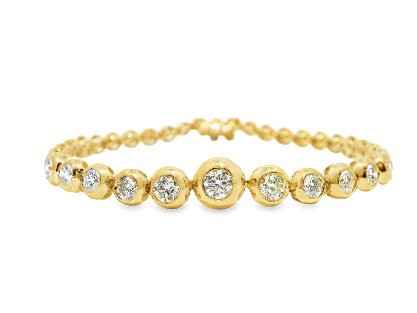 3.87CT Diamond Bracelet 14k Yellow Gold