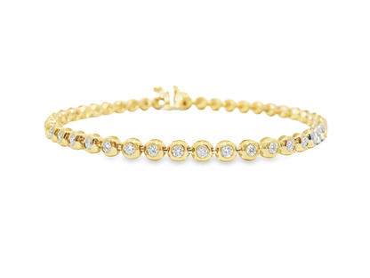 1.26CT Diamond Bracelet 14k Gold