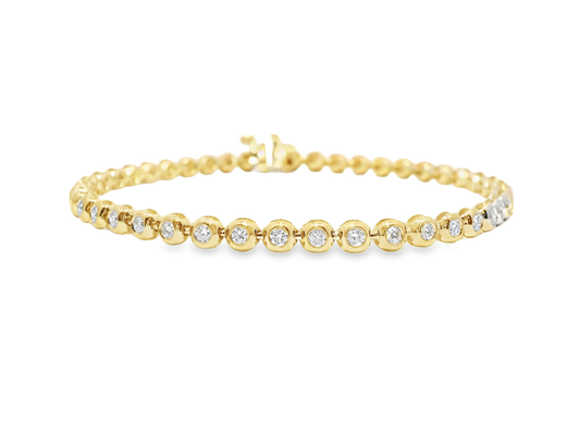 1.26CT Diamond Bracelet 14k Gold