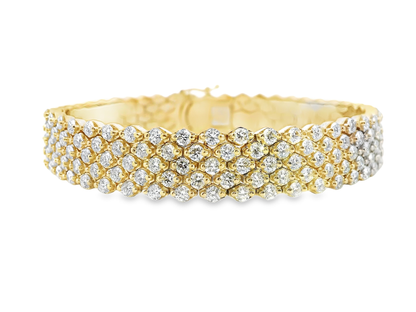 6.15CT Diamond Bracelet 14k Yellow Gold