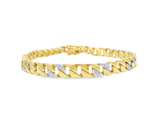 0.36CT Diamond Bracelet 14k Yellow Gold