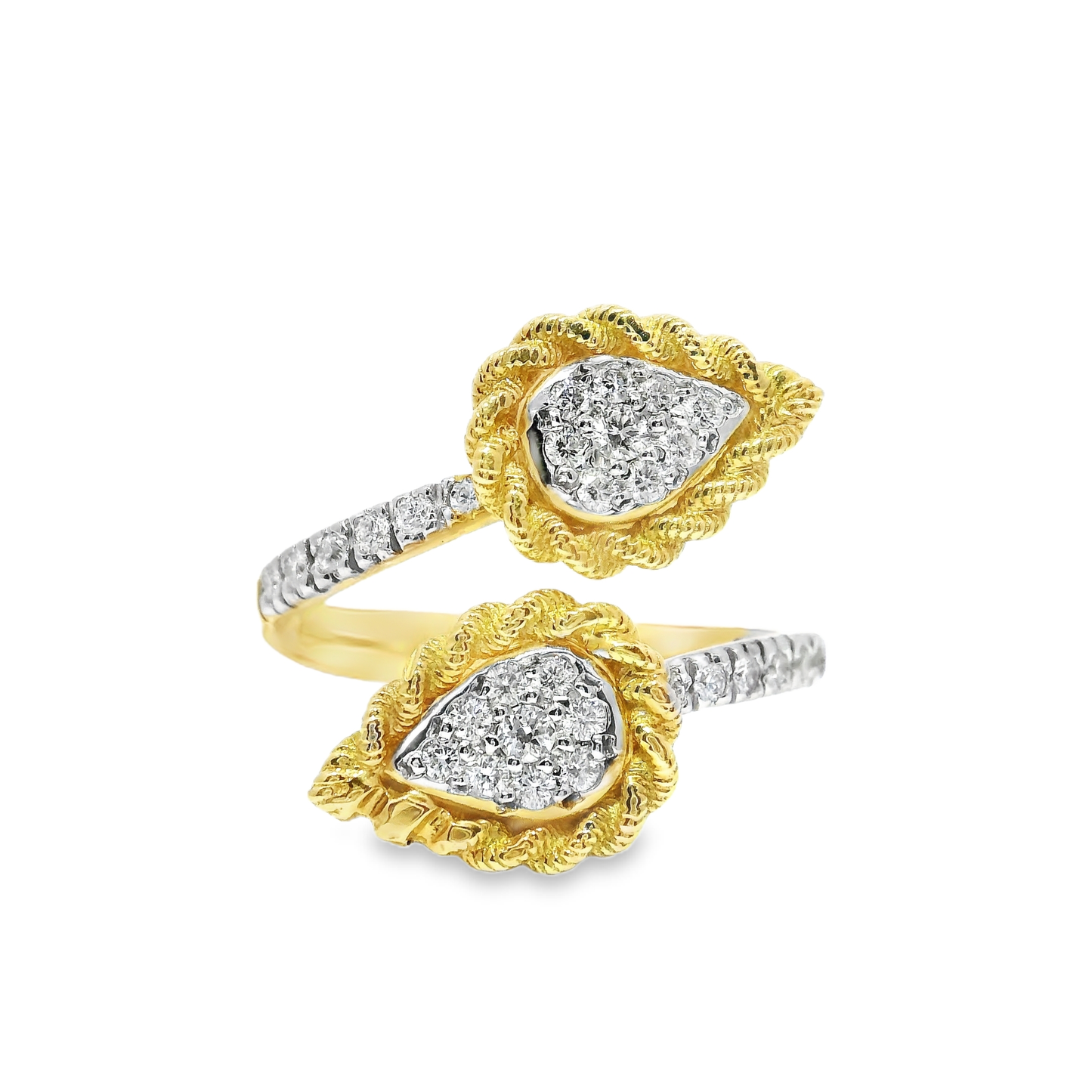 0.36CT Diamond ring 18k Yellow Gold