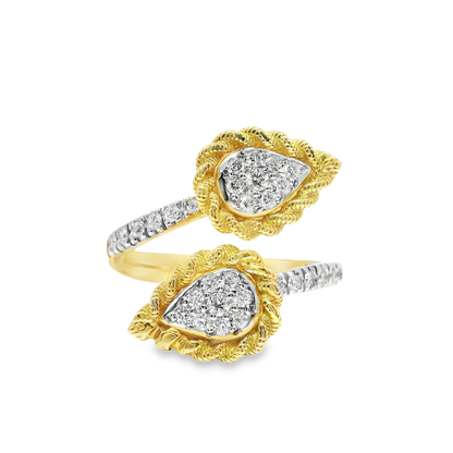 0.36CT Diamond ring 18k Yellow Gold