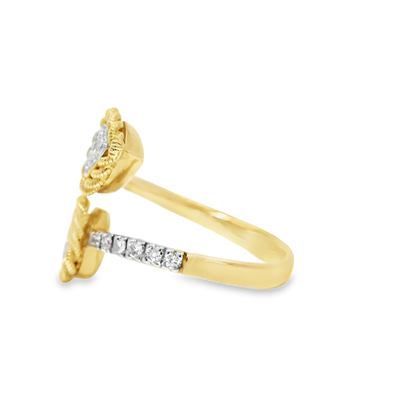 0.36CT Diamond ring 18k Yellow Gold