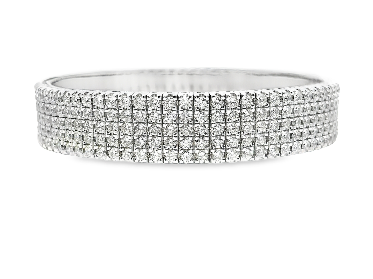 10.96CT Diamond Bangle 18k White Gold