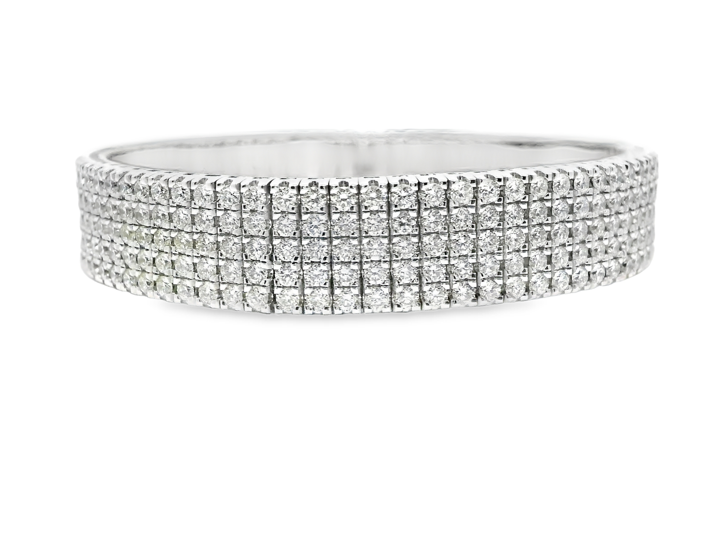10.96CT Diamond Bangle 18k White Gold