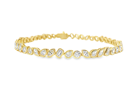 4.40CT Diamond Bracelet 18k Yellow Gold