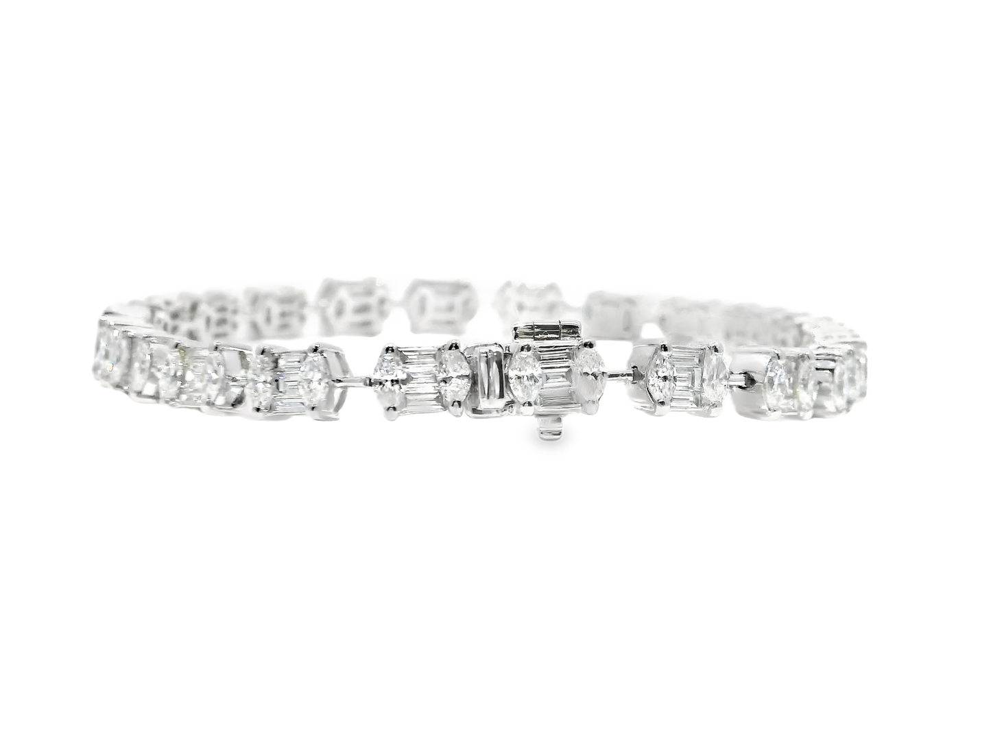 4.86CT Diamond Bracelet 18k White Gold