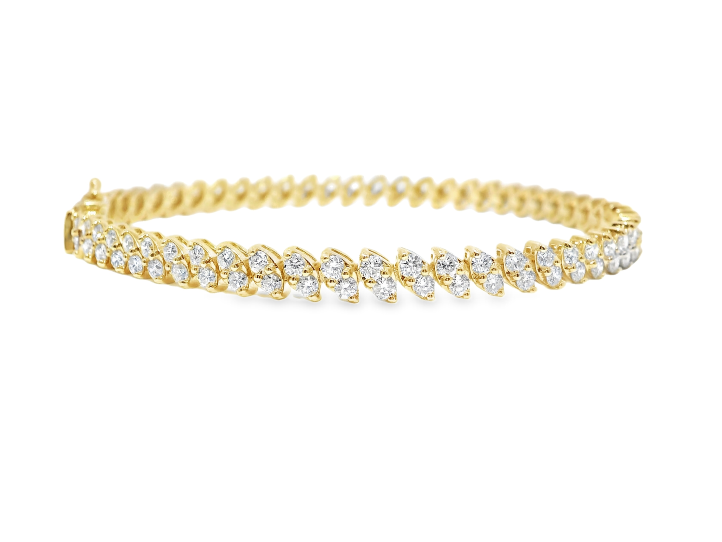 3.47CT Diamond Bracelet 14k Yellow Gold