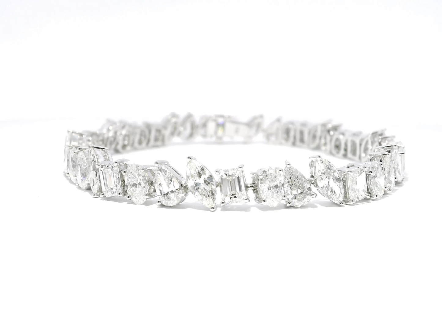 12.37CT Diamond Bracelet 18k White Gold