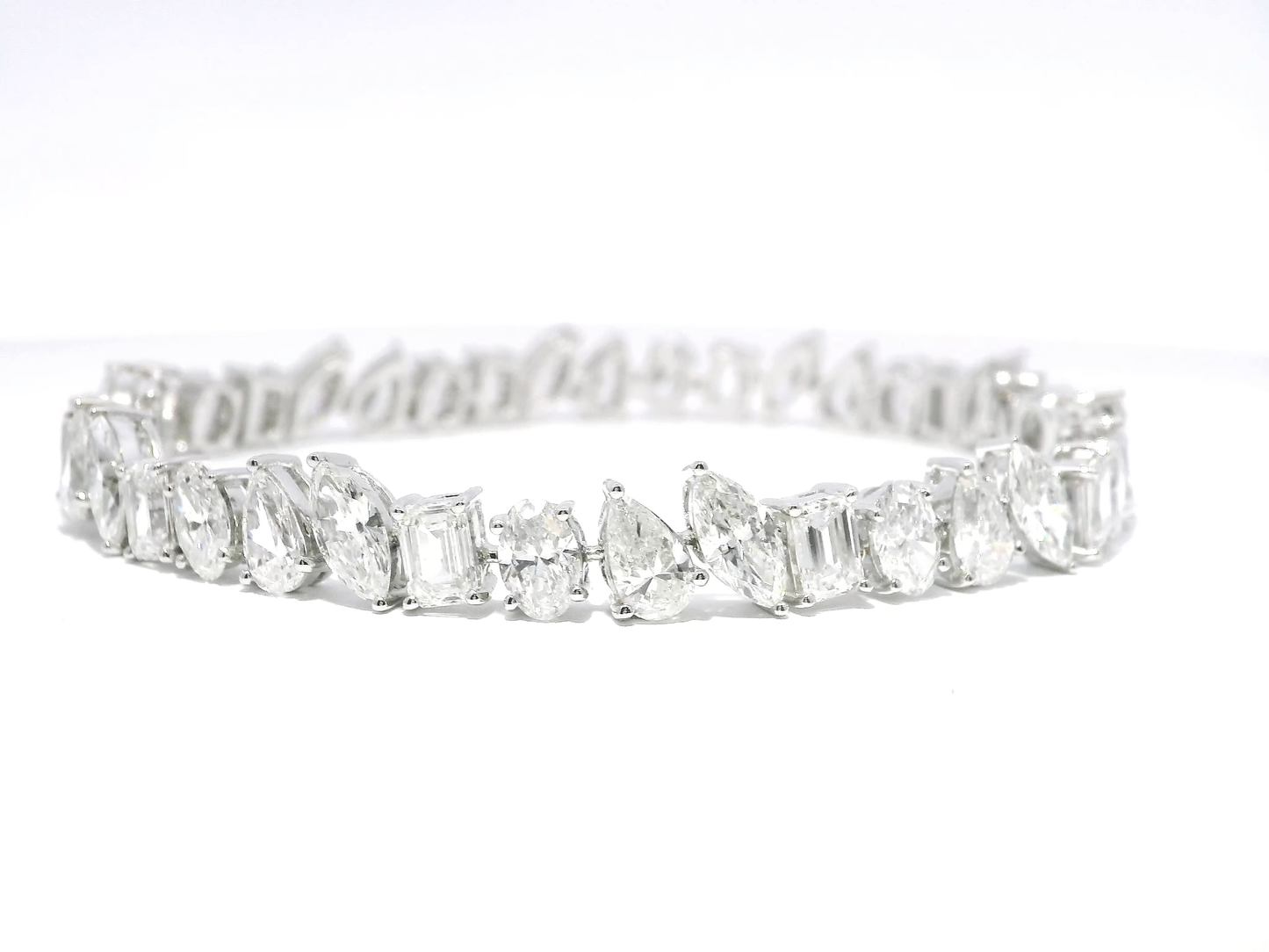 12.37CT Diamond Bracelet 18k White Gold
