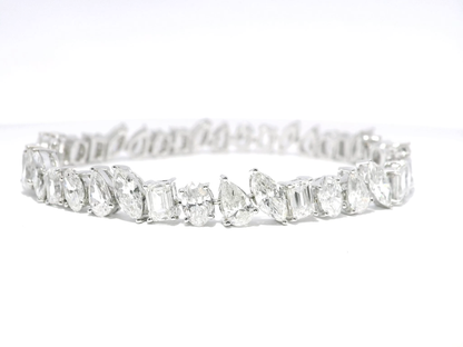 12.37CT Diamond Bracelet 18k White Gold